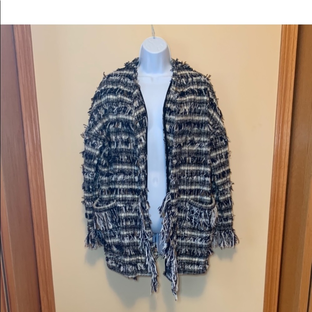Zara NWT Fringe Jacket